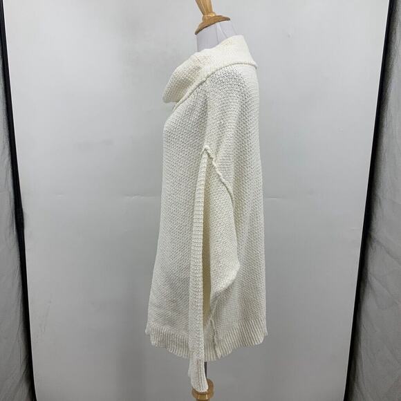Free People Sweater Womens Small Camel Be Yours Cowl Neck Drop Shoulder Oversize - Picture 4 of 11